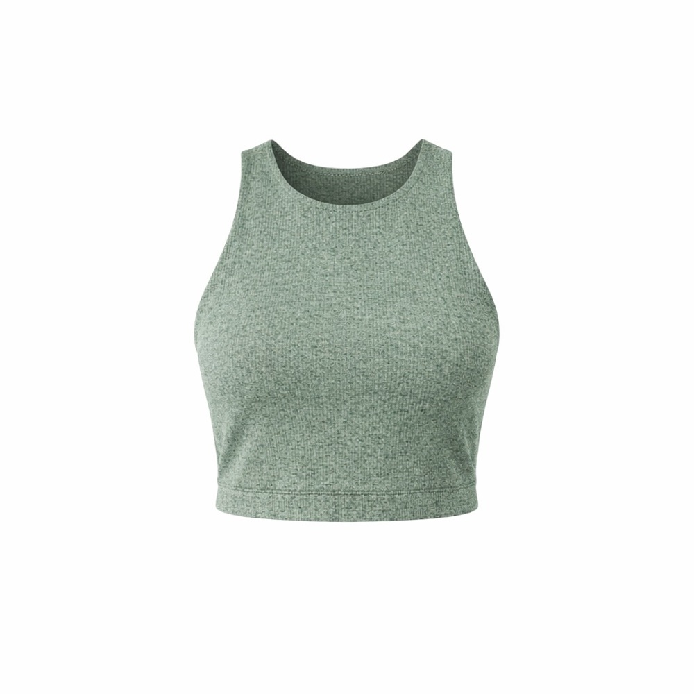 NWT REI Take Your Time Textured Bra Top Yoga Sea Olive Sz M